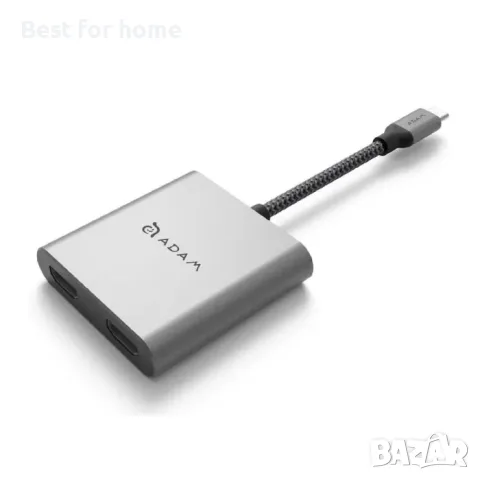 ADAM elements CASA Hub H2 2-в-1 USB-C Dual HDMI MST адаптер за дисплей , снимка 2 - Кабели и адаптери - 55595143