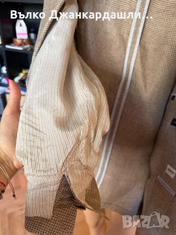 Мъжко ленено  сако Massimo Dutti, размер 54, снимка 15 - Сака - 54824204