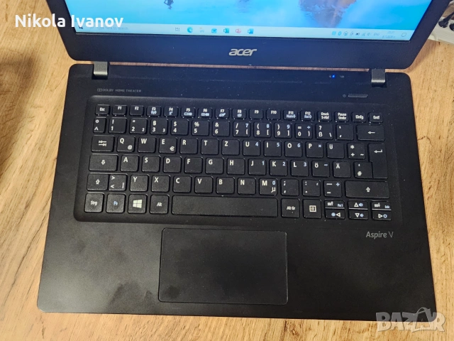 Компактен лаптоп Acer Aspire V3-371 (13.3") intel i3 4005U | 8GB RAM |1TB HDD|5ч. батерия + зарядно, снимка 3 - Лаптопи за дома - 55225190