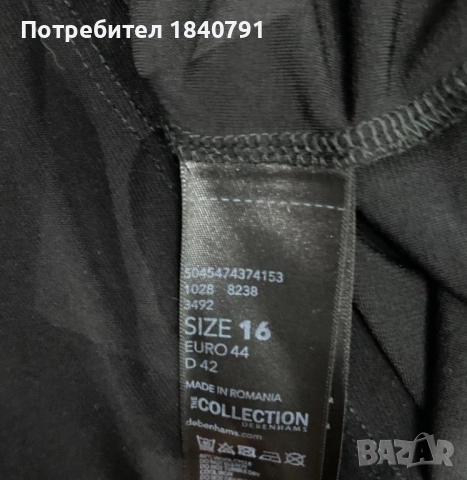 Черна стилна рокля, стреч, на Debenhams UK – The Collection – XL (46-48), снимка 5 - Рокли - 54843641