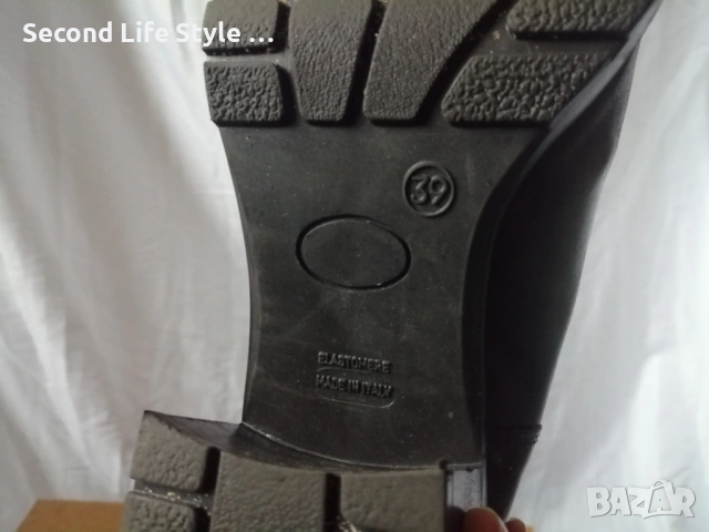 Robin Rose №39 италиански дамски боти естествена кожа в кафяв цвят - със среден ток и квадратен връх, снимка 15 - Дамски боти - 54096858