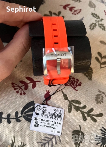 ЧИСТО НОВ Tissot Seastar 1000 Chronograph (Оранжев) – Пълен комплект, снимка 3 - Мъжки - 55038748