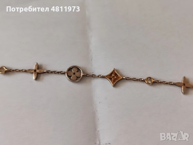 Посребрена гривна Louis Vuitton, снимка 3 - Гривни - 54667719