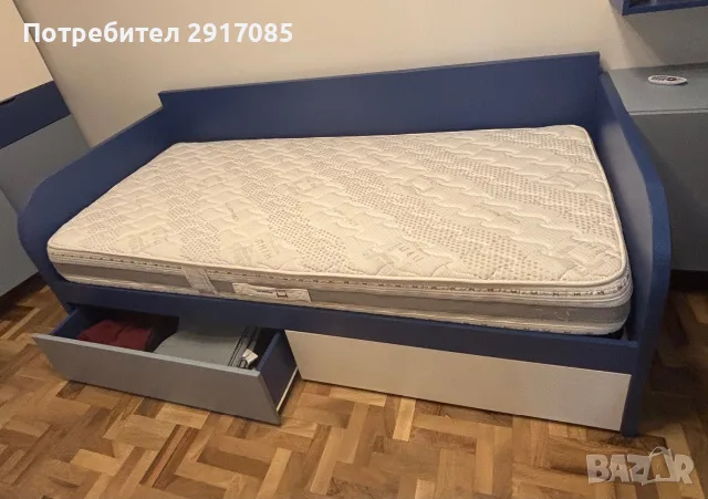 Юношеско легло и шкаф, снимка 2 - Спални и легла - 55540826