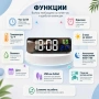 Постоянно светещ електронен настолен часовник на ток с голям дисплей, снимка 2