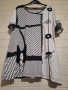 СТРАХОТНА ЧЕРНОБЯЛА ТУНИКА 3XL, снимка 3