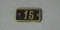 Стара Метална Бронзова табела знак номер за врата 15, снимка 1