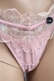 Дамско долнище Hunkemöller L – нежно розово с дантела и флорална бродерия, снимка 3