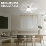 Модерна вентилаторна лампа с форма на цвете, LED осветление, дистанционно, 40W, 1200 лумена, снимка 12