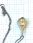 Винтидж дамски часовник колие със сребърно синджирче GUB GLASHUTTE 17JW. Работи Перфектно., снимка 4