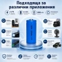 Акумулаторна литиевойонна батерия 16340 123A 3.7V 1200mAh презареждаща се за фенри прожектори лазери, снимка 3