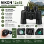 Мощен ловен бинокъл NIKON 12×45 за лов туризъм наблюдение на птици животни природа професионален, снимка 4