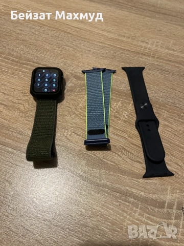 Apple Watch SE 3 44mm GPS Черен, 3 Каишки, Протектори, Гаранция, снимка 4 - Смарт гривни - 54495548