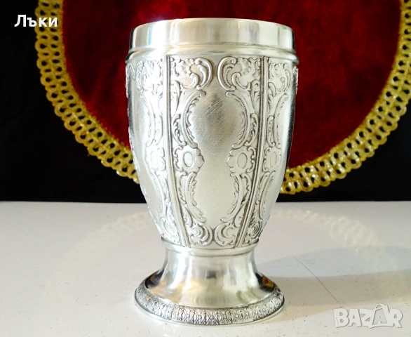 Калаена чаша Зодия Везни,за гравиране. , снимка 4 - Антикварни и старинни предмети - 55206249