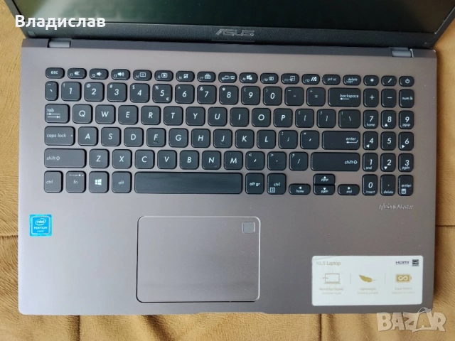 Asus X509M 4ядрен Pentium Silver/8GB/240 GB SSD/3 часа батерия/подсветка, снимка 2 - Лаптопи за дома - 55229216