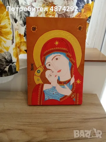 Ръчно рисувана икона Богородица 