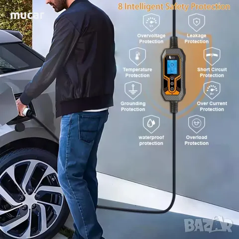 Мобилно зарядно за електромобил Feyree EV Charger Type 2 (11kW, 16A), снимка 9 - Аксесоари и консумативи - 55496456
