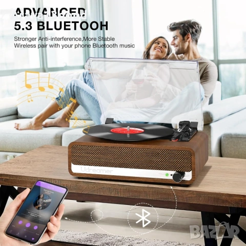 Ретро грамофон с вградени говорители и Bluetooth Udreamer UD002, снимка 5 - Грамофони - 54076010