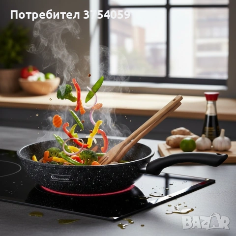 Уок тиган Goldmann GM 1302-26, 26x7см., Алуминий, Мраморно покритие