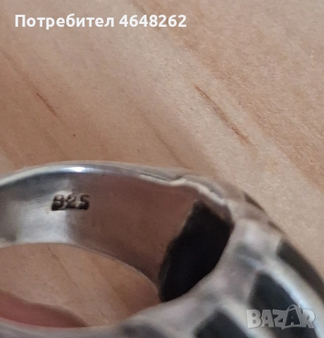 Сребърен пръстен 925 с черен оникс, снимка 6 - Пръстени - 55143128