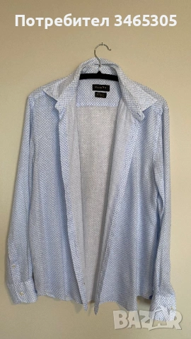 Massimo Dutti ленена мъжка риза L, снимка 9 - Ризи - 54663061