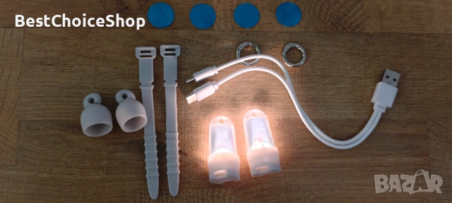 USB акумулаторни LED фенерчета за ключодържател IPX7 преносимо EDC 2 бр, снимка 3 - Друга електроника - 54921320