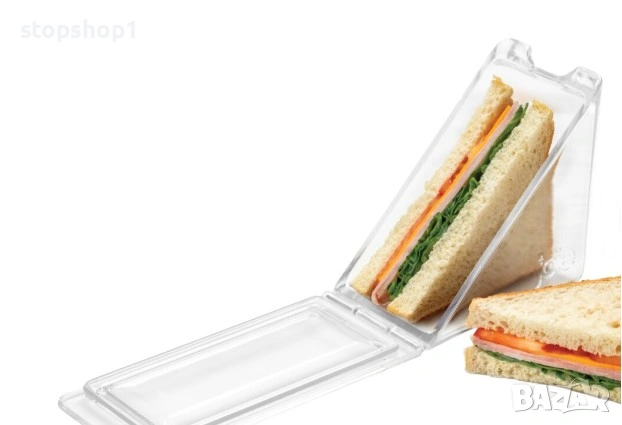 Joie Clear Lunch Sandwich Triangle сандвич кутия , снимка 2 - Прибори за хранене, готвене и сервиране - 54823771