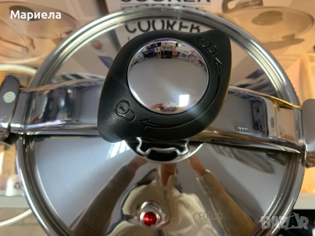 Тенджера под налягане Rosberg R51311A9, 9 литра, 2 капака, снимка 7 - Съдове за готвене - 54548680
