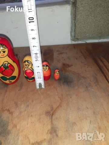 Матрьошка стара руска дарвена кукла 7 в 1, снимка 6 - Антикварни и старинни предмети - 54030694