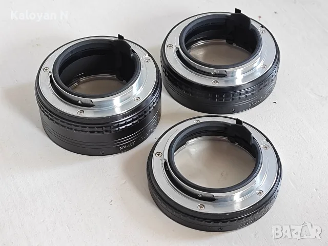 Комплект макро удължителни пръстени Asahi Pentax Auto Extension Tubes, байонет Pentax K, снимка 4 - Чанти, стативи, аксесоари - 55525801