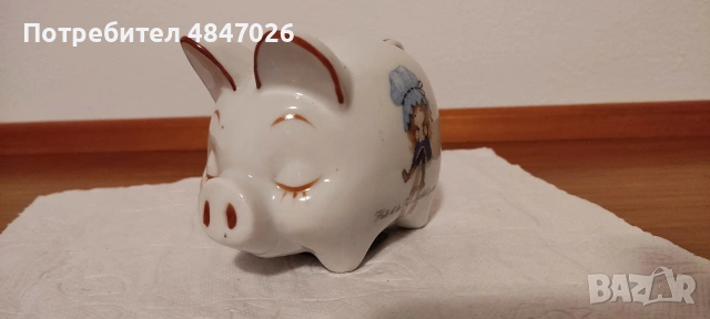 Стара порцеланова касичка Прасчо 😄, снимка 2 - Колекции - 54857668
