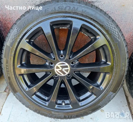 Продавам 4бр 17-ки джанти с зимни гуми за Фолксваген Пасат, Голф, Туран, , снимка 3 - Гуми и джанти - 55665175