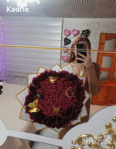 вечен букет от 51🌹, снимка 2 - Романтични подаръци - 54001263