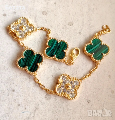 Дамска гривна Van Cleef & Arpels VCA Vintage Alhambra, снимка 3 - Гривни - 45312615