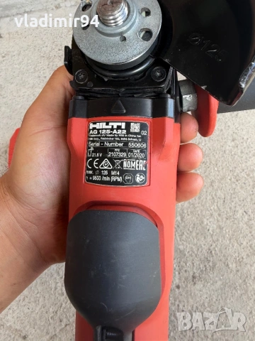 Hilti AG 125-A22 ъглошлайф, снимка 6 - Ъглошлайфи - 54584535