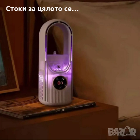 USB вентилатор с овлажнител, пречиствател на въздух и LED светлина, снимка 2 - Овлажнители и пречистватели за въздух - 54767609