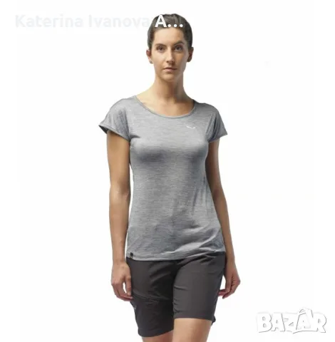 Дамска тениска Salewa Women's Puez Melange Dry S/S Tee – Размер 36S, цена: 31 €, снимка 2 - Тениски - 55294067