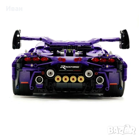 Конструктор на Lamborghini Sián FKP 37 Roadster modified в цвят Dark Purple с ел. управление , снимка 2 - Конструктори - 54383066