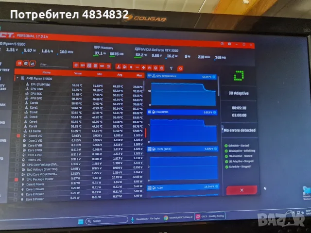 Gigabyte GeForce RTX 3060 Gaming OC 12GB , снимка 5 - Видеокарти - 55599281