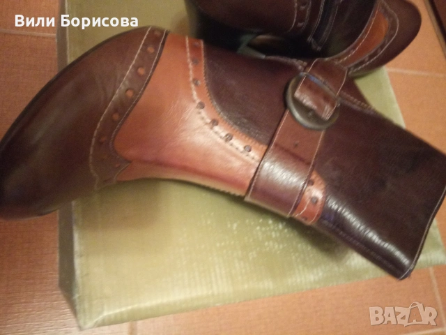 Шикозни дамски боти,изработени от различни цветове естествена кожа, снимка 5 - Дамски боти - 54542342