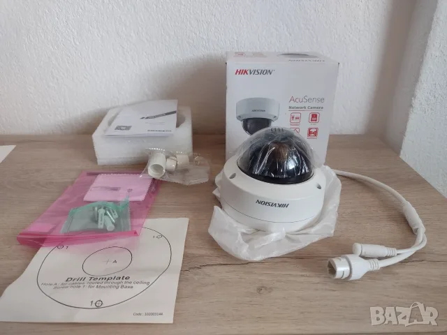 Камера Hikvision AcuSense Dome IP Camera 4MP 2.8mm - нова, снимка 2 - IP камери - 55483102