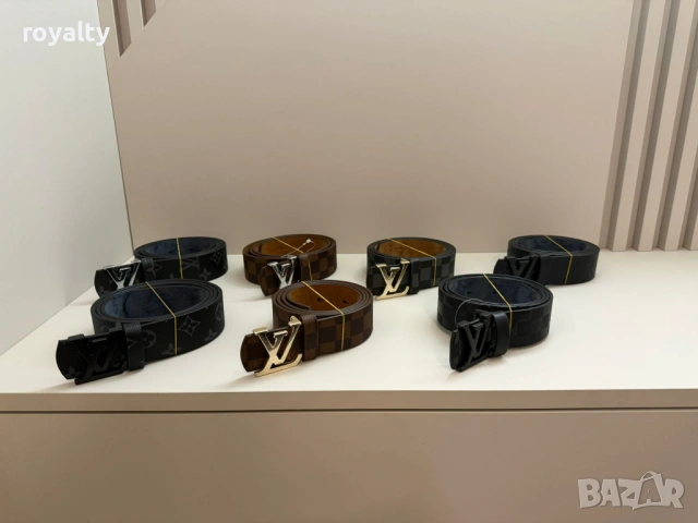 Louis Vuitton Нови Кожени Дамски Колани Различни Цветове Катарама Луи Витон 