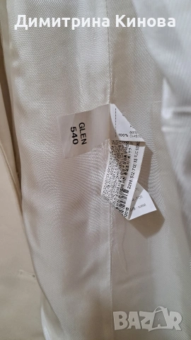 Двуредно сако Zara цвят крем , снимка 5 - Сака - 54552627