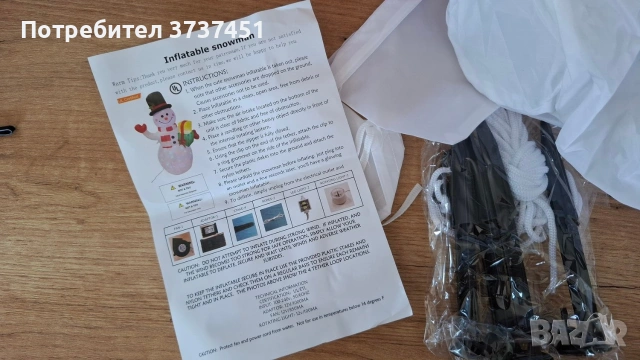 Надуваем снежен човек за Коледа, снимка 8 - Други - 55159797