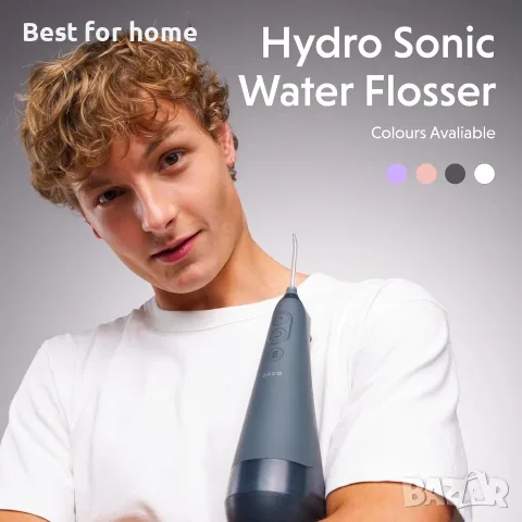 ORDO Hydro Sonic Water Flosser, безжичен, 3 настройки на налягането, бял | Пътен воден флосър, USB , снимка 4 - Медицинска апаратура - 55585378