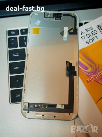 Soft Oled Съвместим LCD Дисплей за iPhone 17 /120Hz/ Черен / Гаранция, снимка 5 - Резервни части за телефони - 54768119