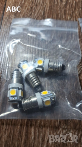 Led крушка с цокъл E10 6V, снимка 2 - Лед осветление - 54265705
