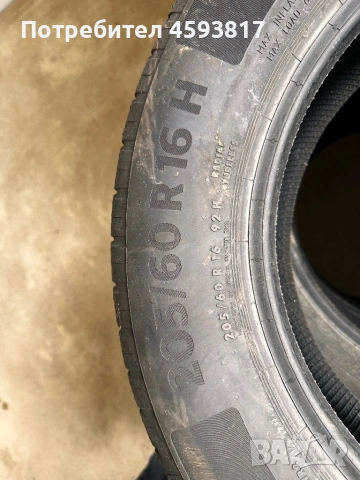 4 броя Летни гуми CONTINENTAL 205/60R16 H EcoContact 6, снимка 3 - Гуми и джанти - 54129975