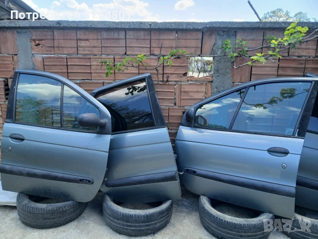 Врати за Renault Scenic 1 - Сив металик - На части, снимка 2 - Части - 54477590
