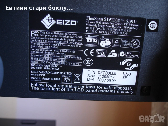 EIZO – професионален монитор за компютър Made in Japan, снимка 17 - Монитори - 54325043
